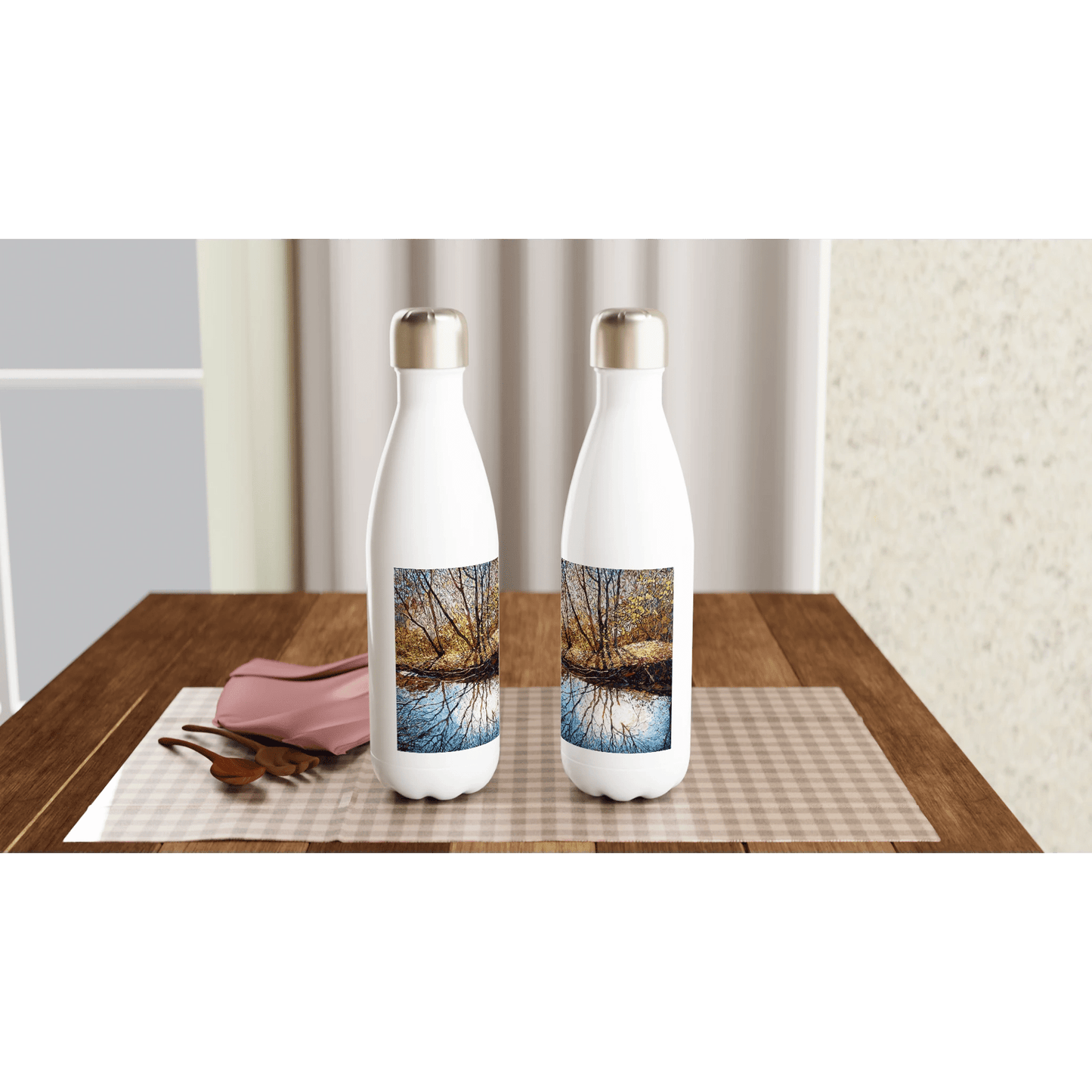 Sun dance - White 17oz Stainless Steel Water Bottle - eduardgurevich
