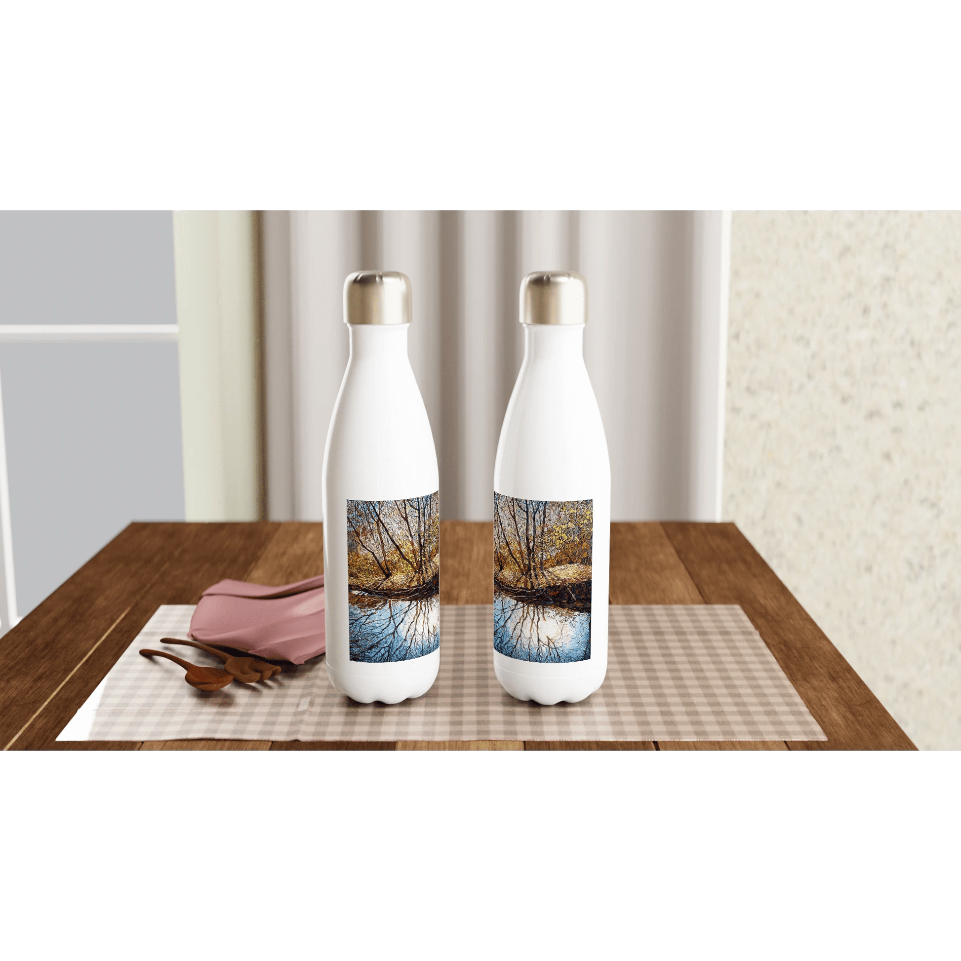 Sun dance - White 17oz Stainless Steel Water Bottle - eduardgurevich