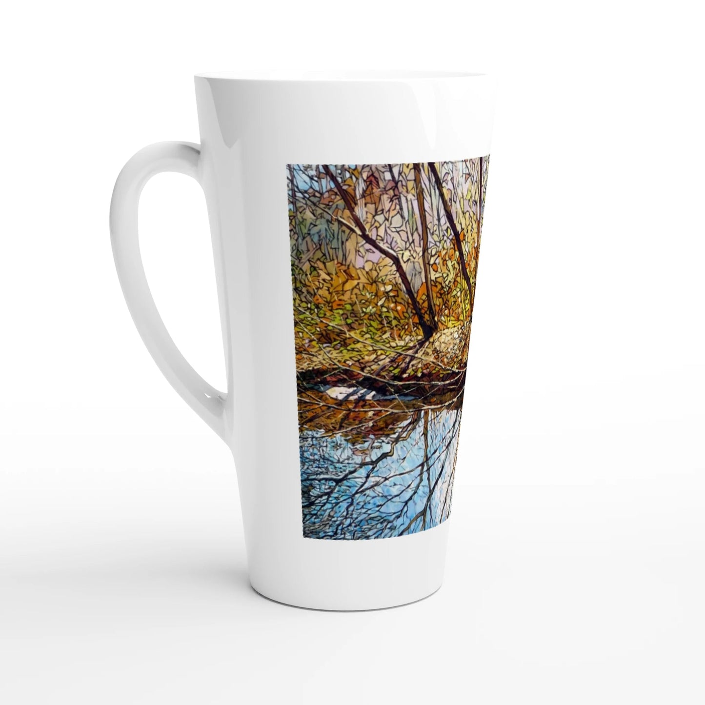 Sun dance - White Latte 17oz Ceramic Mug - eduardgurevich