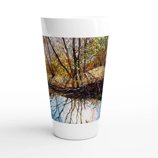 Sun dance - White Latte 17oz Ceramic Mug - eduardgurevich
