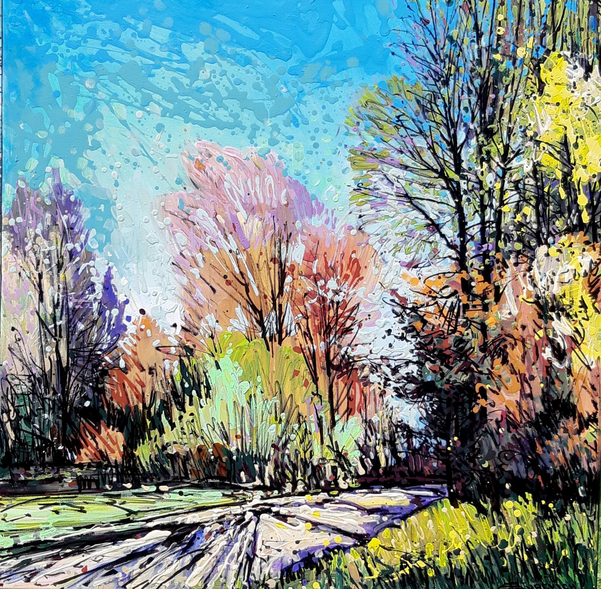 The edge of forest - eduardgurevich Acrylic 24x24