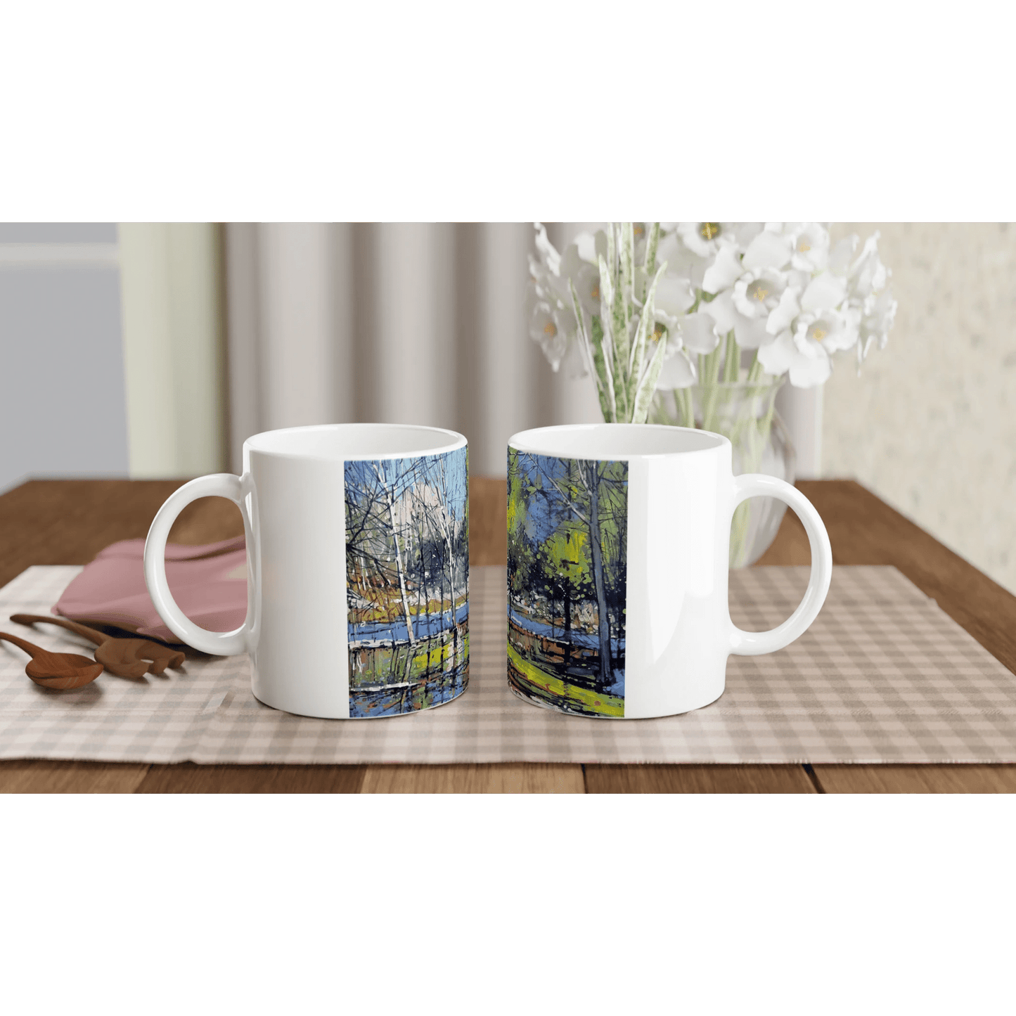 Winter attraction - White 11oz Ceramic Mug - eduardgurevich