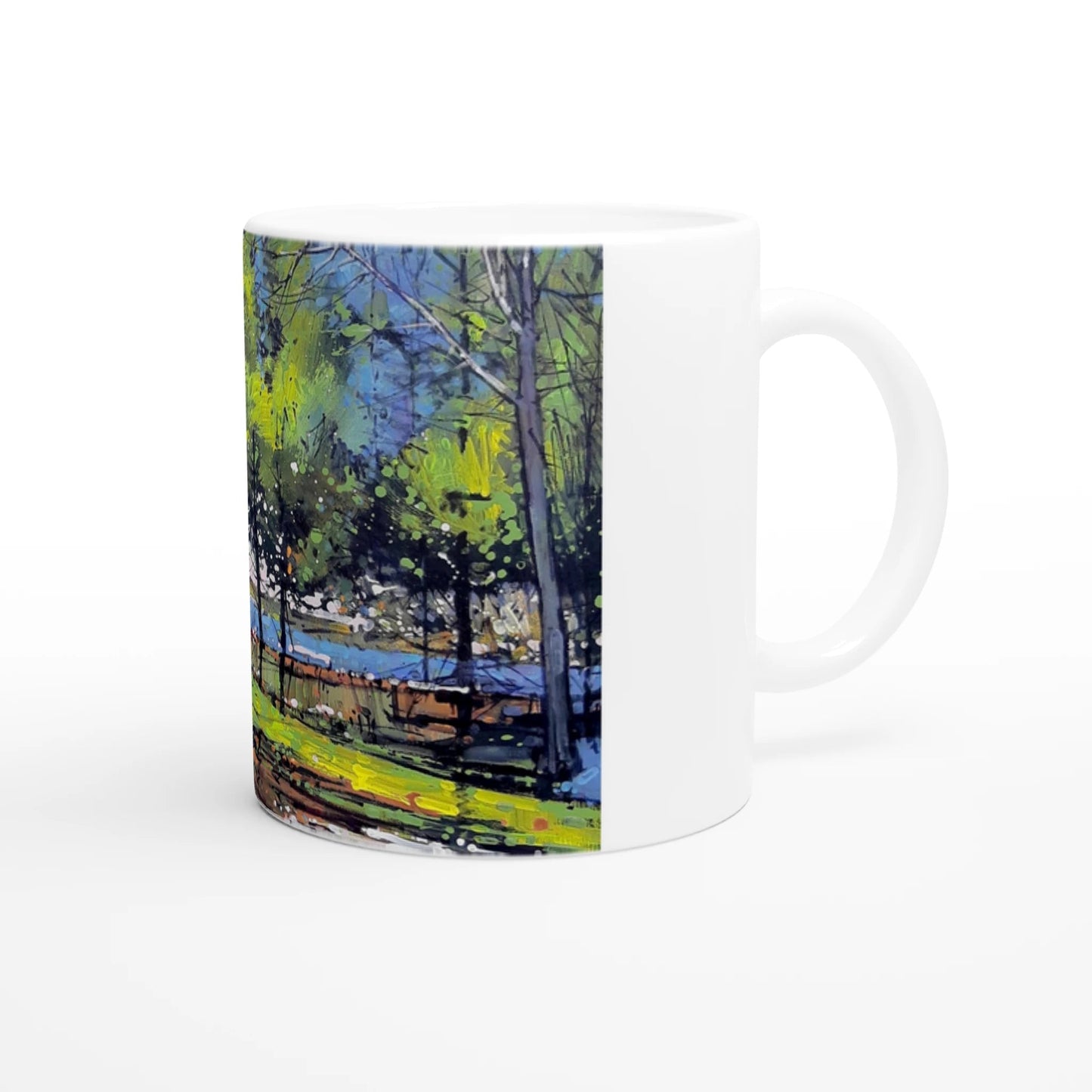 Winter attraction - White 11oz Ceramic Mug - eduardgurevich