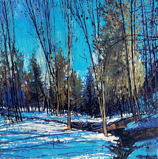 Winter retreat - eduardgurevich Acrylic 24x24